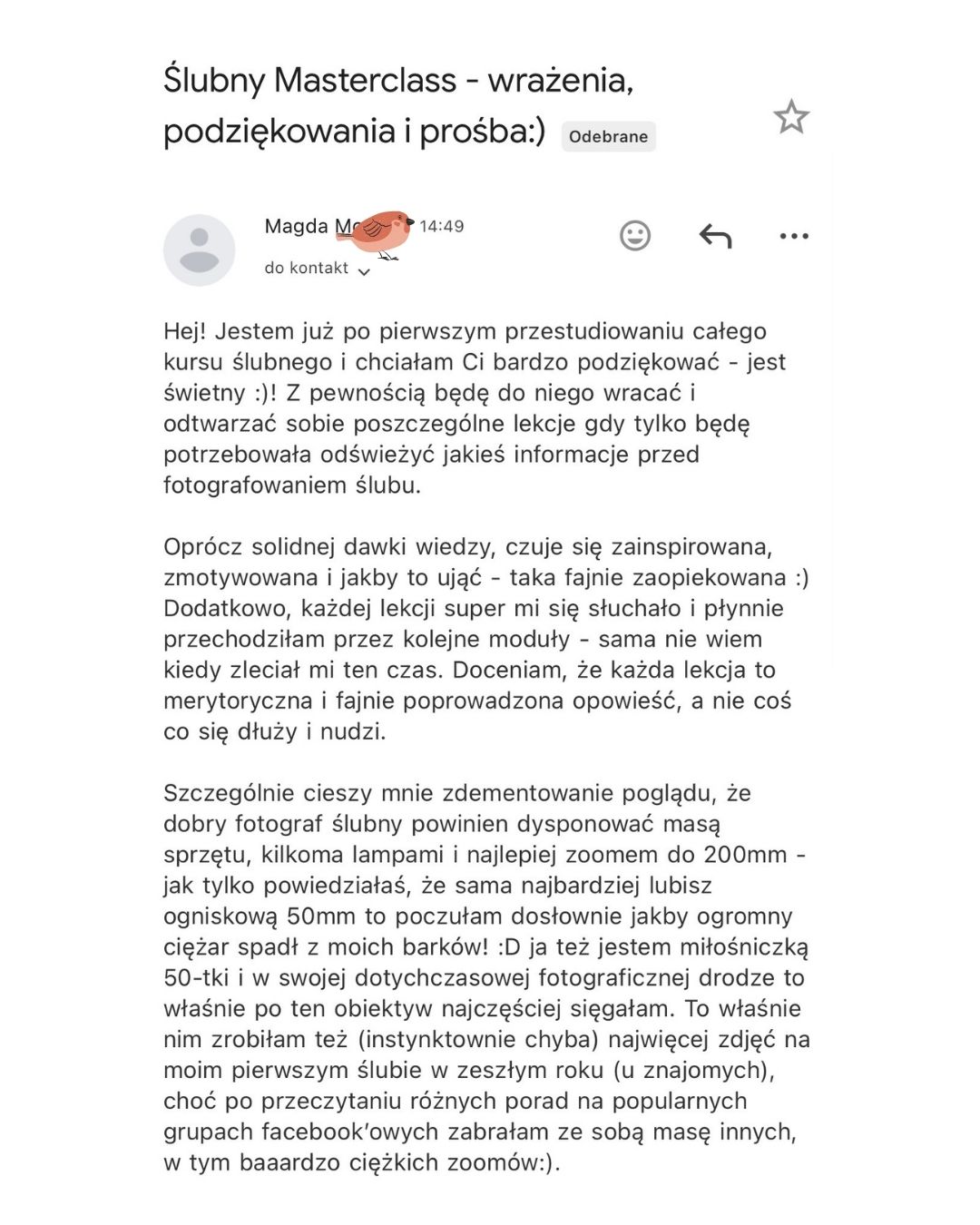 Ślubny Masterclass - opinie